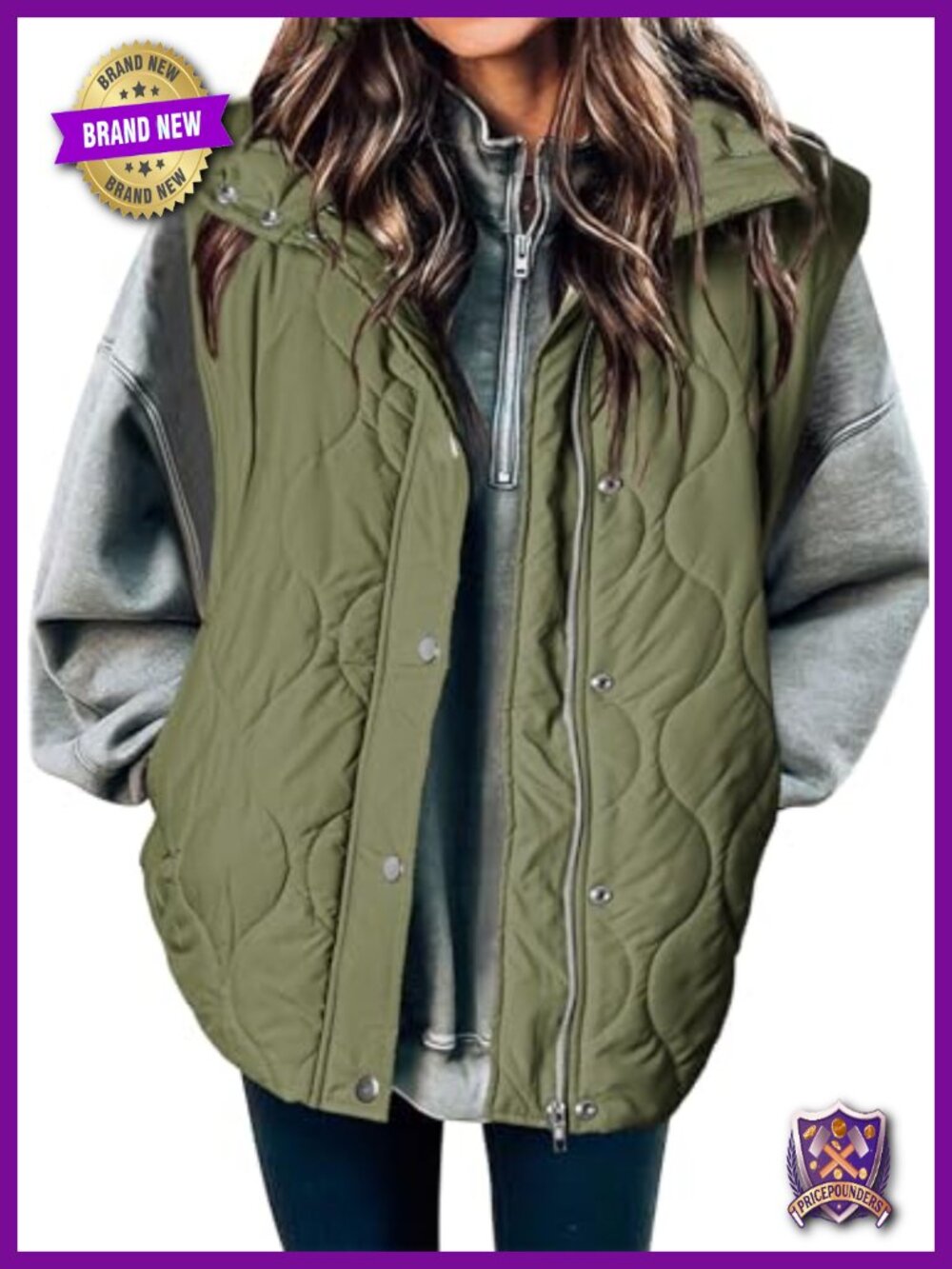 Womens Lightweight Cropped Quilted Puffer Vest Sleeveless Jacket